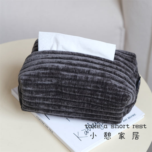 Elegant Velvet Jacquard Tissue Holder
