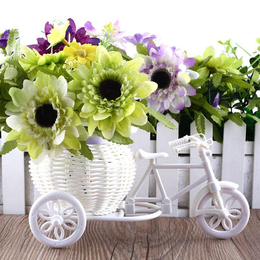 Rattan Crafted Decor Bicycle Basket