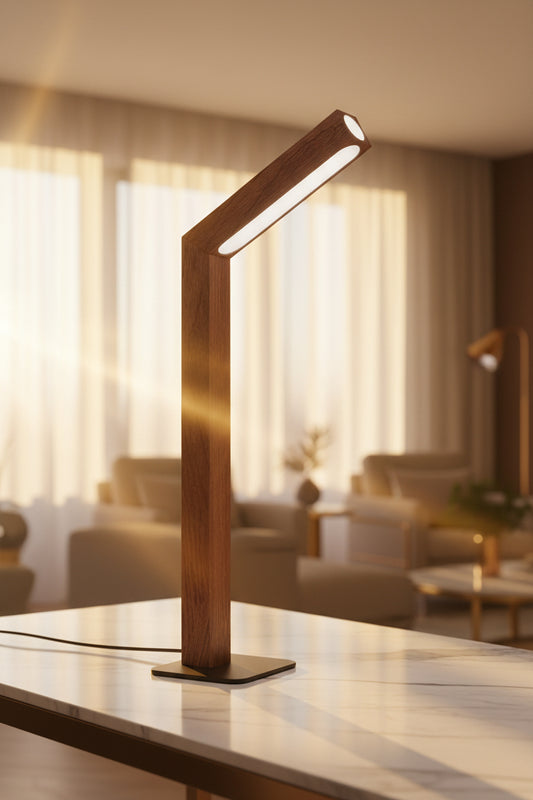 Sora Walnut Bedside LED Lamp