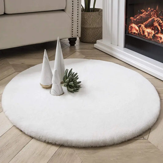 Luxe Faux Fur Bedroom Accent Rug