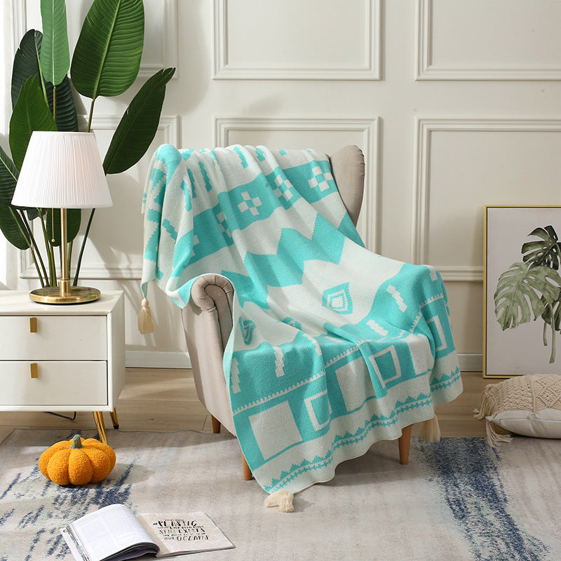 Nordic Heritage Knit Throw Blanket