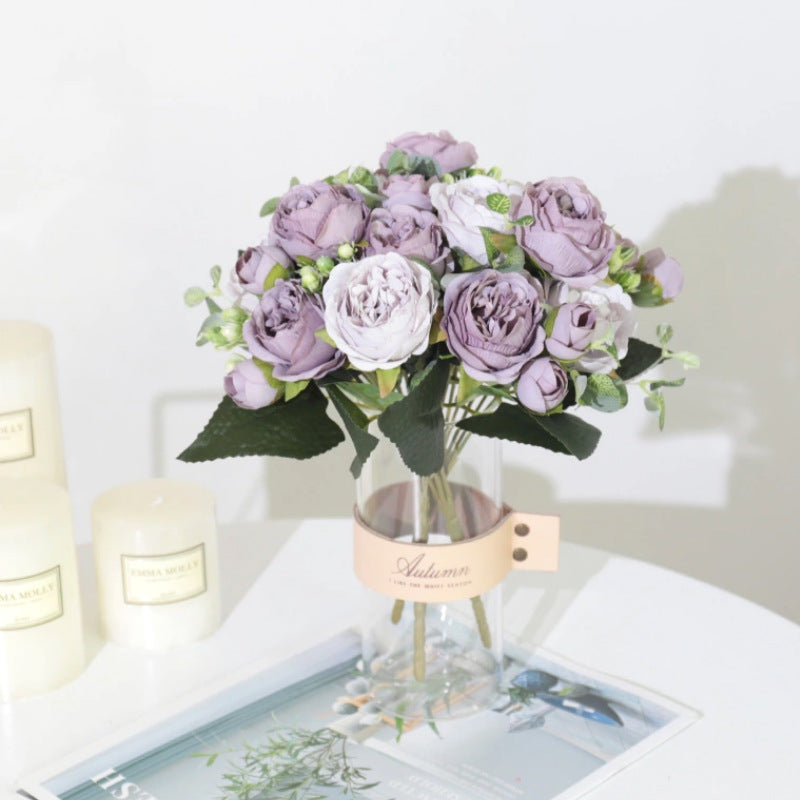 Silk 5-Rose Wedding Bouquet