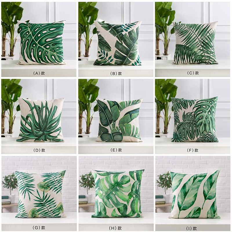 Green Tropics Cushion Cover