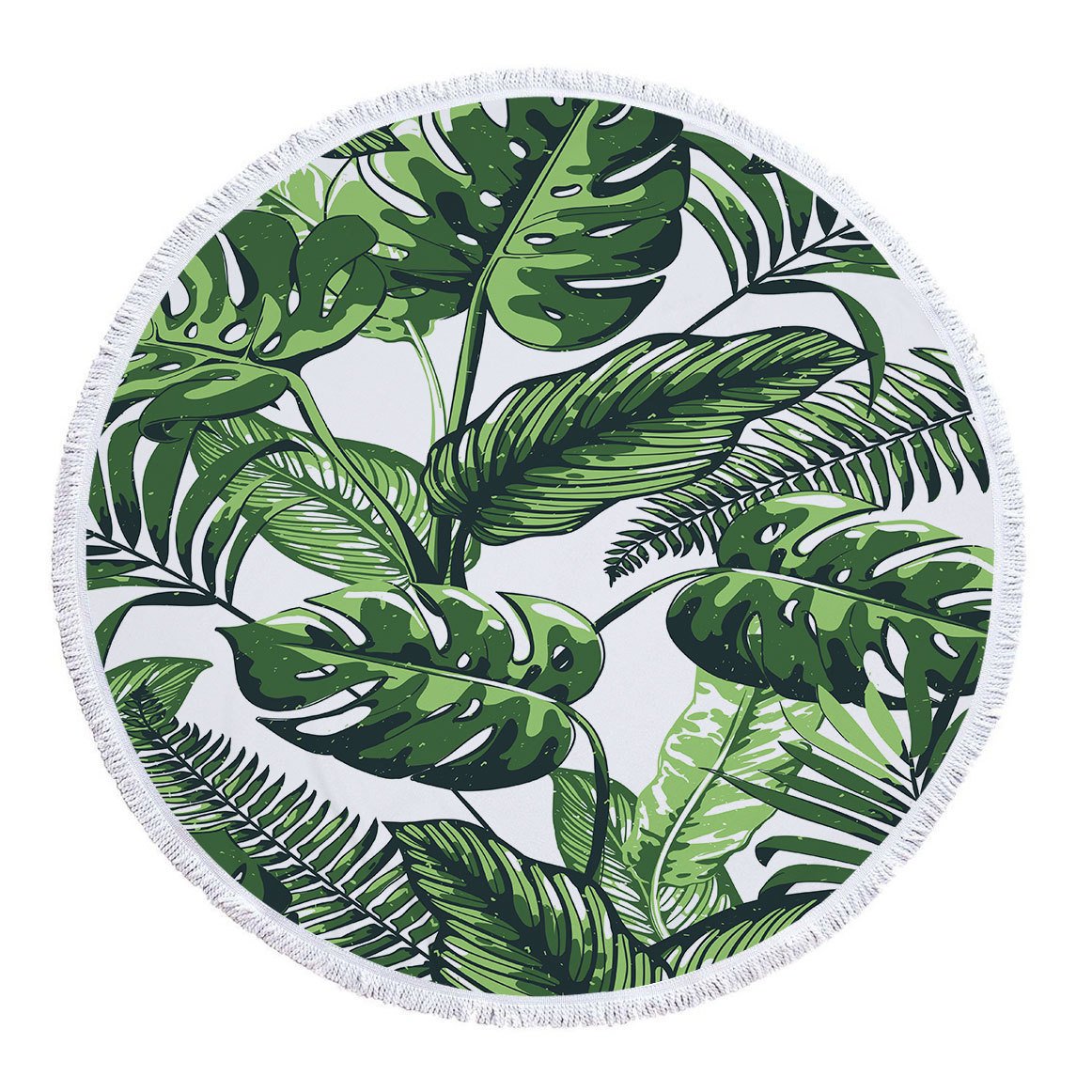 Fringe Edge Tropical Microfiber Beach Towel