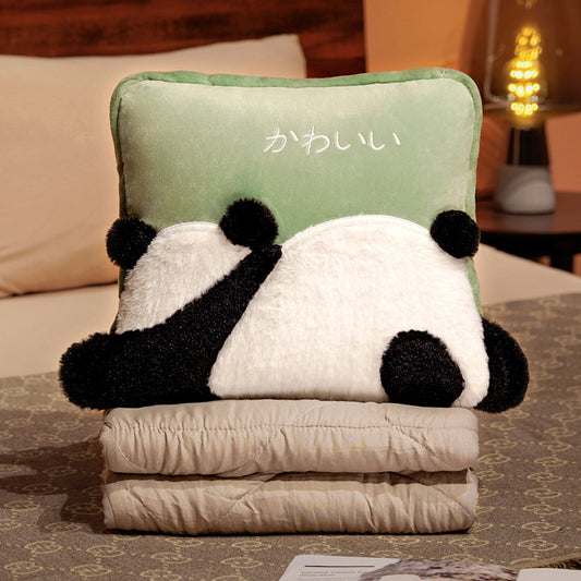 Panda Play Pillow Blanket
