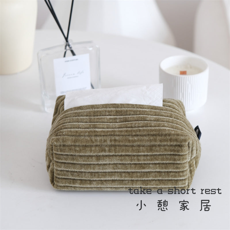 Elegant Velvet Jacquard Tissue Holder