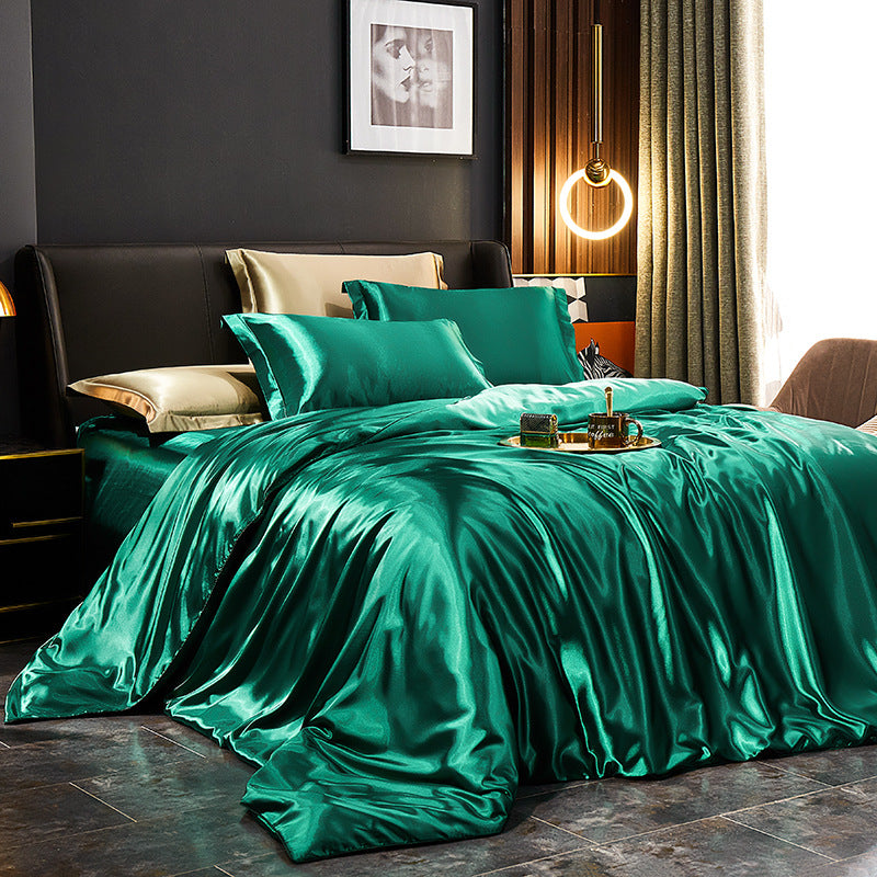 Elegant Silk Satin Bedding Ensemble