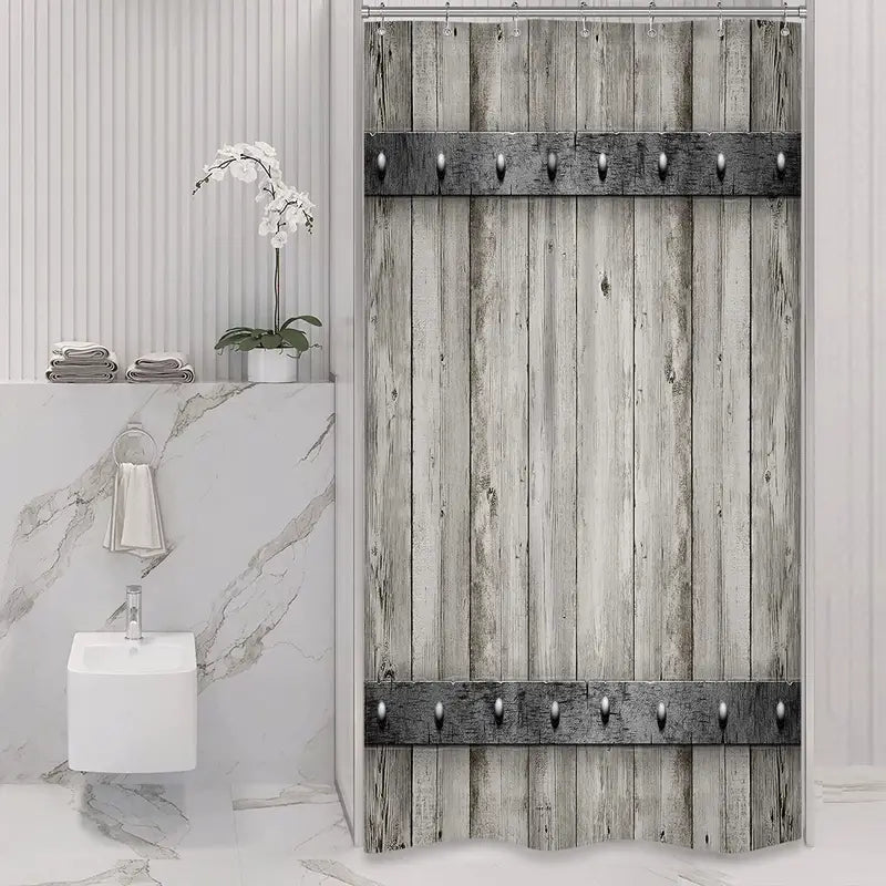 Rustic Barnwood Shower Curtain