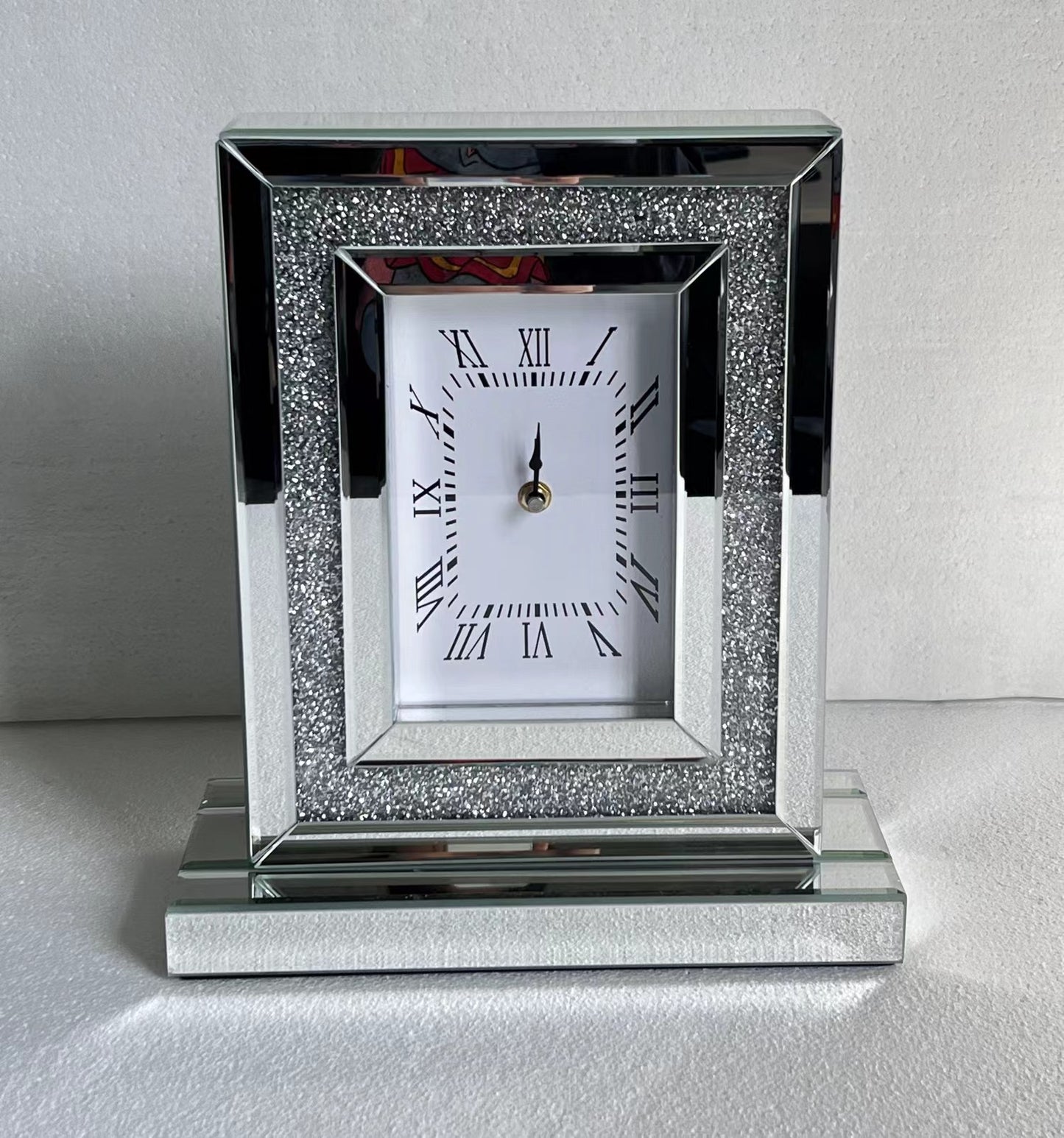 Elegant Mantel Glass Clock