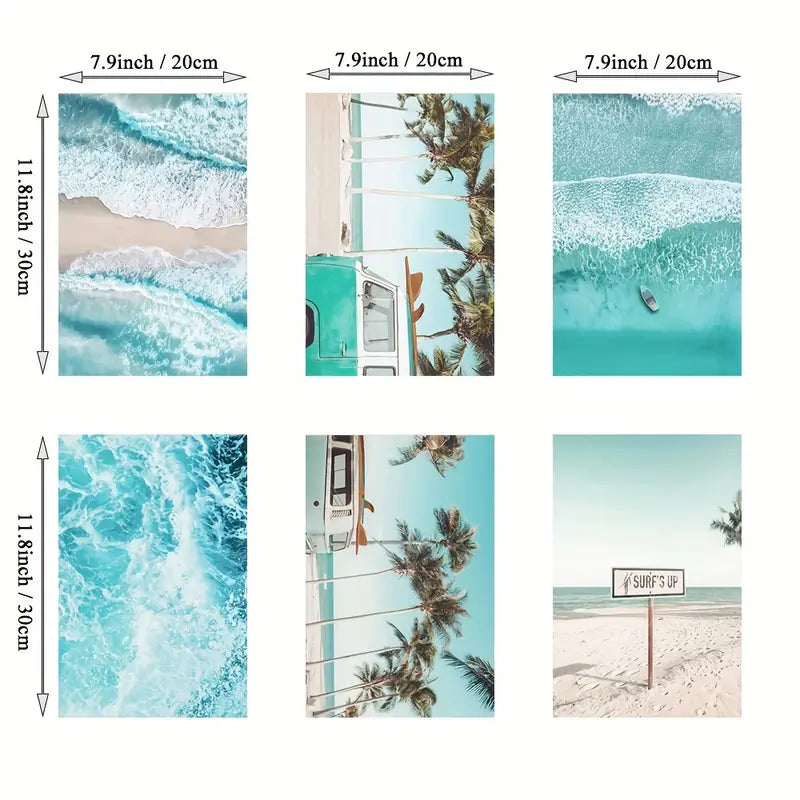 6-Piece Coastal Canvas Art Set