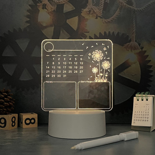 LED Acrylic Calendar Memo Board