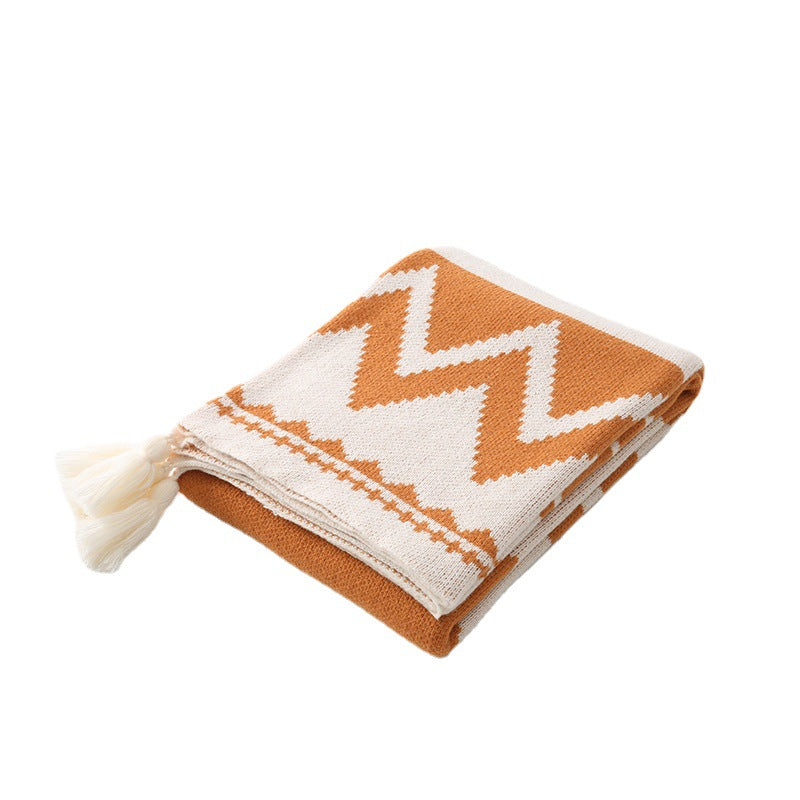 Nordic Heritage Knit Throw Blanket