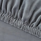 Gray Velvet Stretch Sofa Cushion Cover