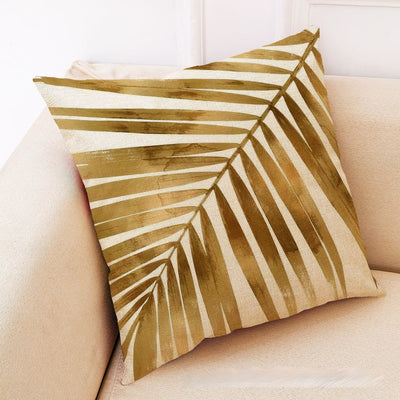 Autumn Leaves Cotton-Linen Cushion Cover
