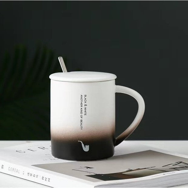 Gradient Porcelain Sipper with Lid