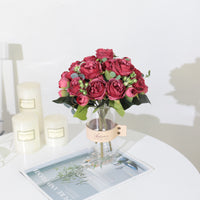 Silk 5-Rose Wedding Bouquet