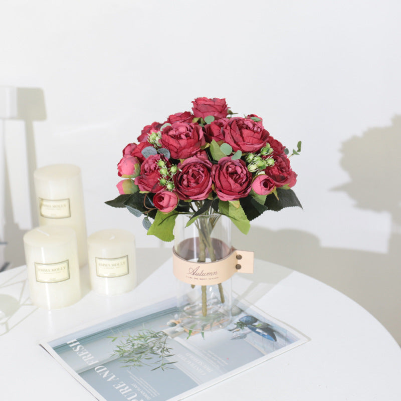 Silk 5-Rose Wedding Bouquet