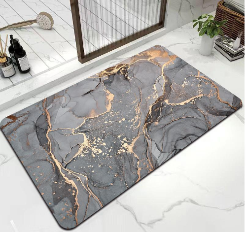 Marble Essence Diatomite Mat - Anti-Slip Quick-Dry