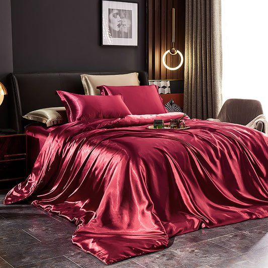 Elegant Silk Satin Bedding Ensemble