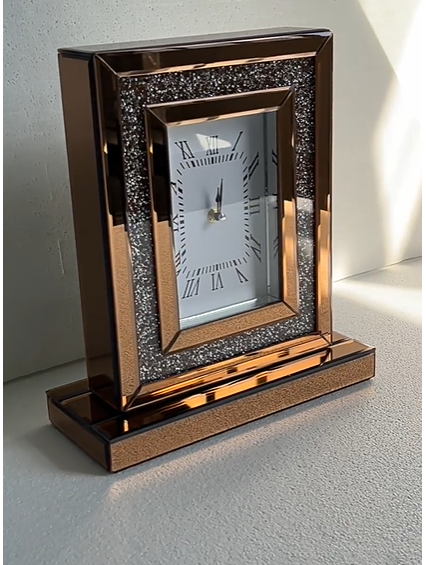 Elegant Mantel Glass Clock