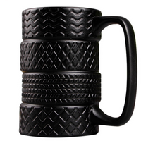Sleek Tire-Inspired Office Mug