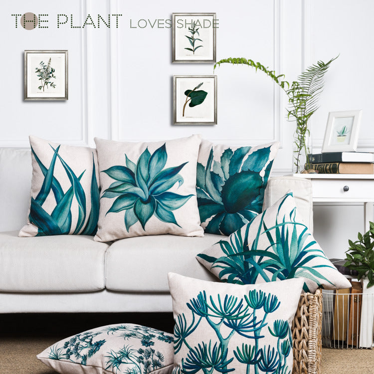 Green Tropics Cushion Cover