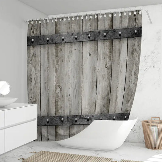 Rustic Barnwood Shower Curtain