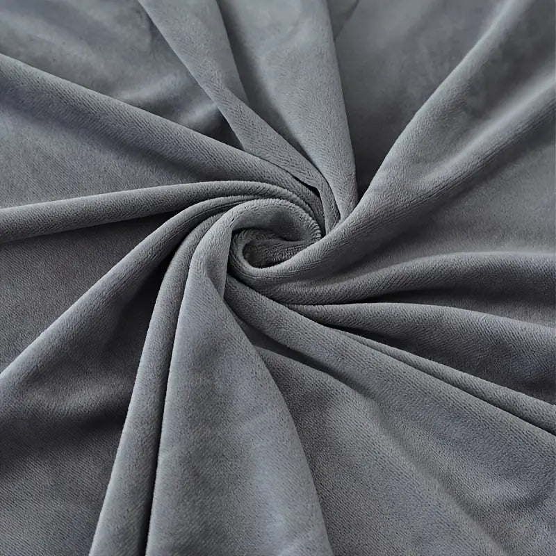 Gray Velvet Stretch Sofa Cushion Cover