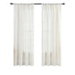 Leaf Pattern Sheer White Curtains