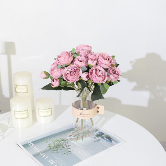Silk 5-Rose Wedding Bouquet