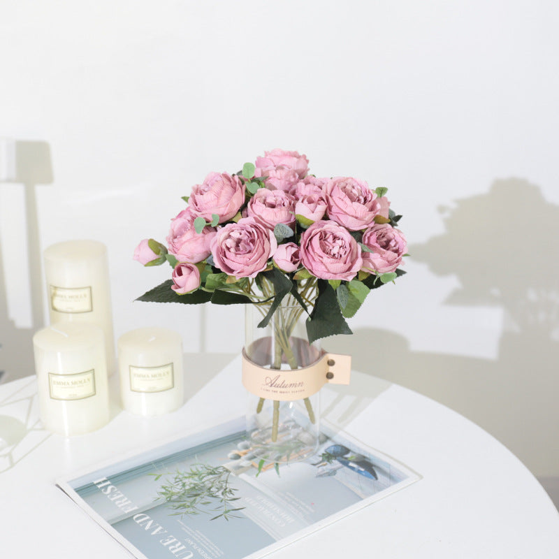 Silk 5-Rose Wedding Bouquet