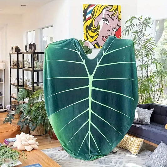 Cozy Leaf Flannel Blanket