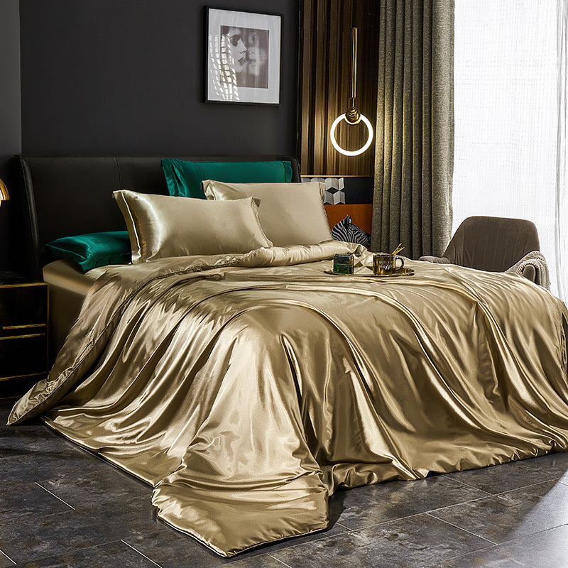 Elegant Silk Satin Bedding Ensemble