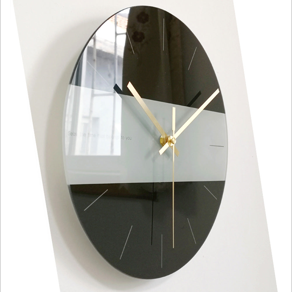Sleek Glass Round Wall Clock