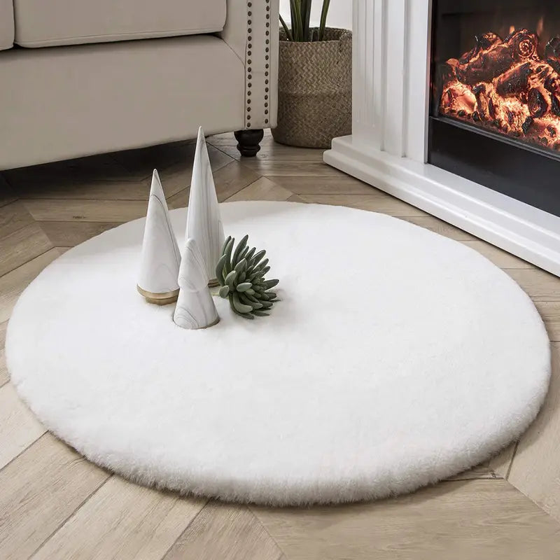 Luxe Faux Fur Bedroom Accent Rug