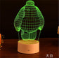 3D Magic Night Lamp - Baymax & Bear with Remote
