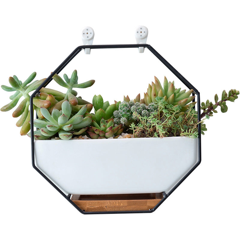 Nordic Minimalist Geometric Wrought Iron Flower Pot Set