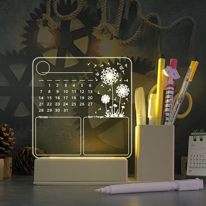 LED Acrylic Calendar Memo Board