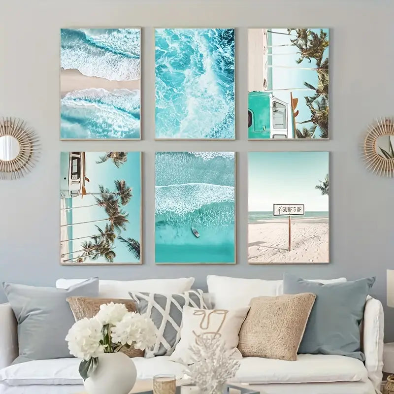 6-Piece Coastal Canvas Art Set