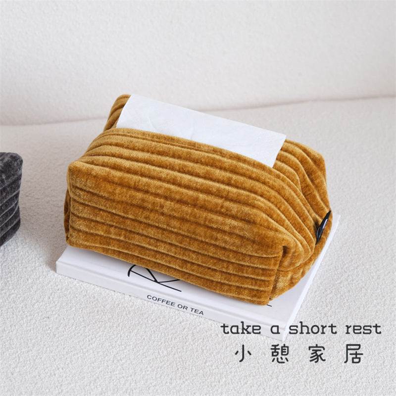 Elegant Velvet Jacquard Tissue Holder