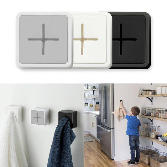 No-Drill Brass-Finish Towel Hook