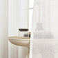 Leaf Pattern Sheer White Curtains