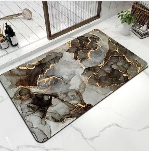 Marble Essence Diatomite Mat - Anti-Slip Quick-Dry
