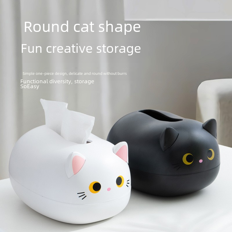Chic Cat Tissue Holder - Stylish Storage Solution