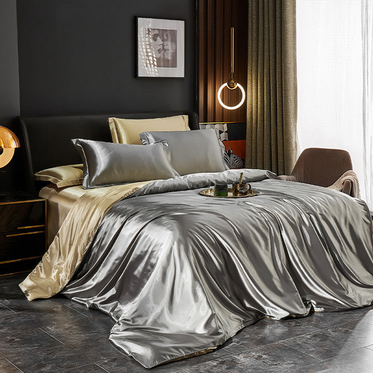 Elegant Silk Satin Bedding Ensemble