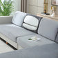 Gray Velvet Stretch Sofa Cushion Cover