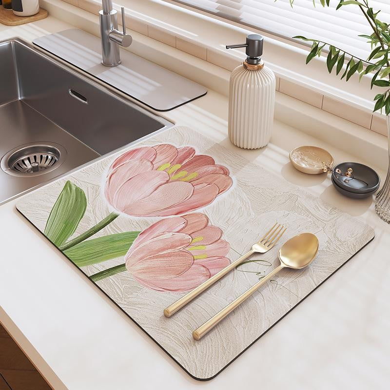 Swift-Dry Decorative Kitchen Mat