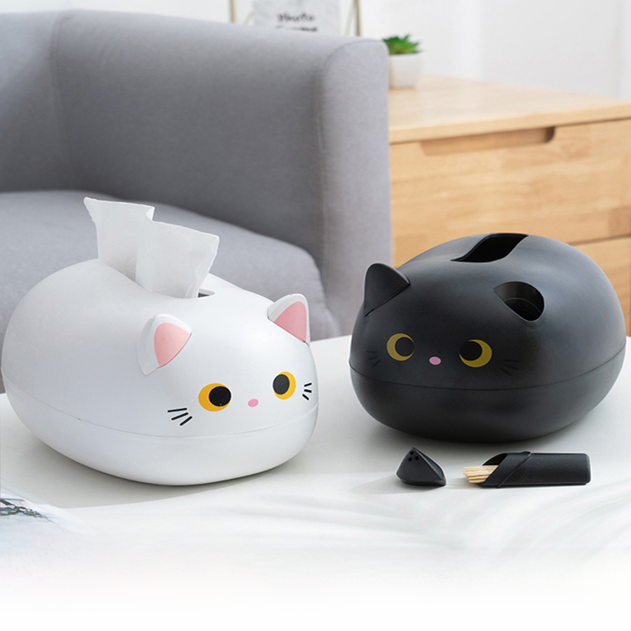 Chic Cat Tissue Holder - Stylish Storage Solution