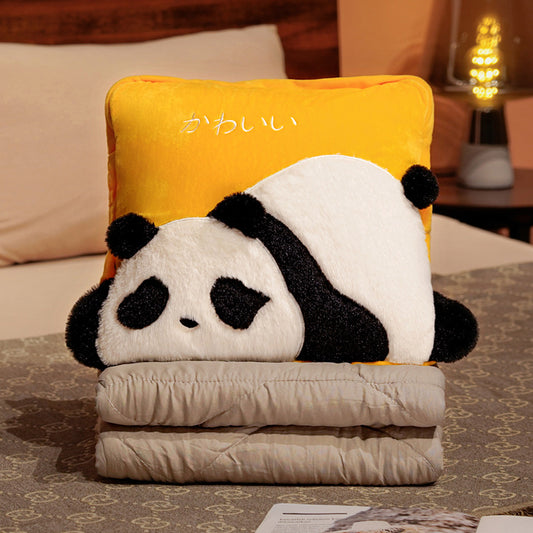 Panda Play Pillow Blanket