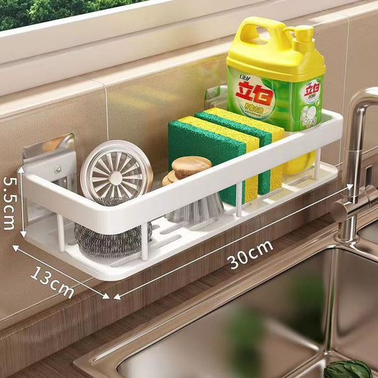 Wall-Mounted Rag Storage with Drain
